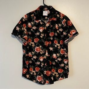 Denim&flower short sleeve button down